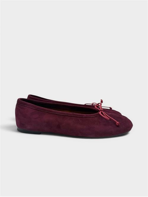 Ballerina Tabi in suede bordeaux IL LACCIO | 5462SUEDEBORDEAUX